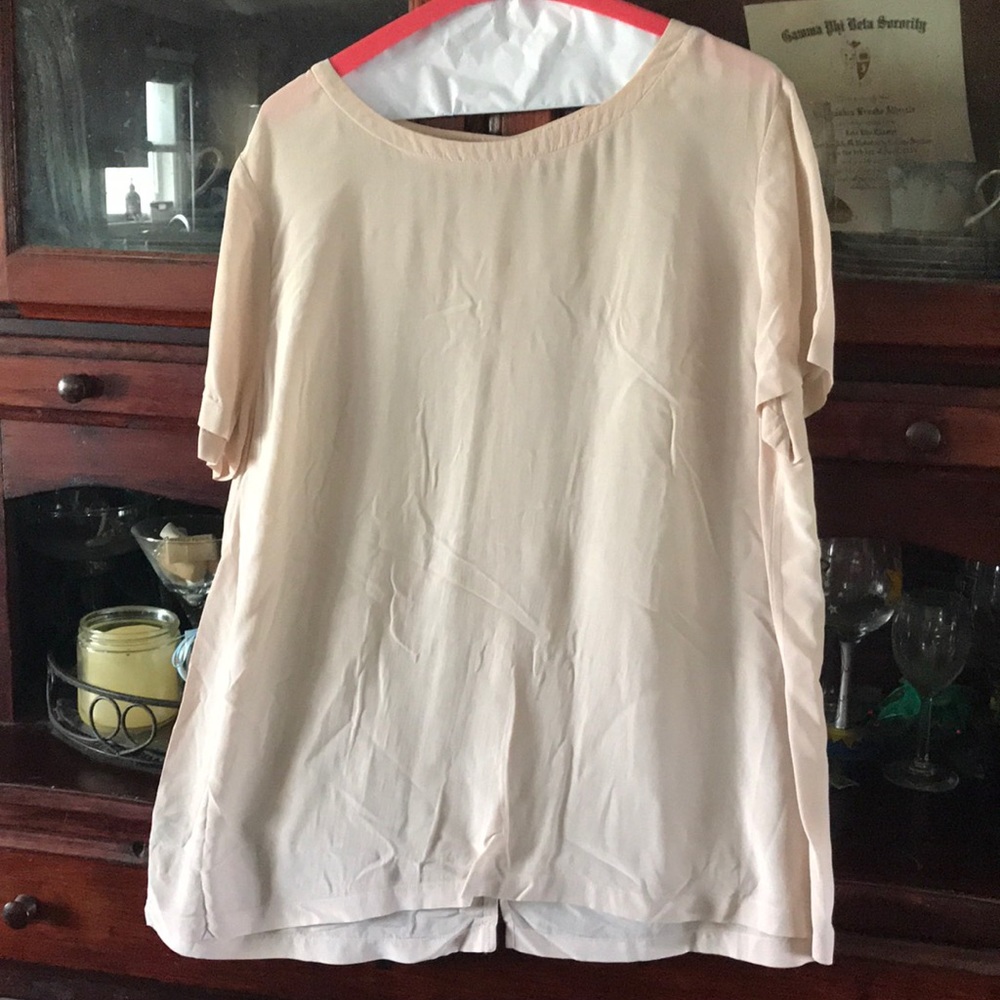 Cream silk blouse